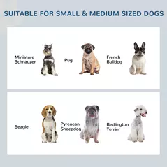 PawHut Raised Dog Feeding Bowls with Stand, Stainless Steel for Medium Dog, 58L x 31W x 25H cm - Grey - 7