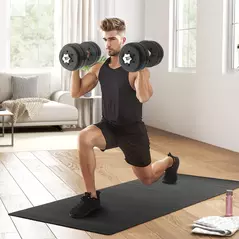 HOMCOM 30KG Adjustable Dumbbells Set, Hand Weights Set for Home Gym Weight Lifting Training - 2