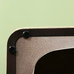 PawHut 2 in 1 TV Shape Cat Scratching Board House with Catnip, for Indoor Cats, Brown - 9