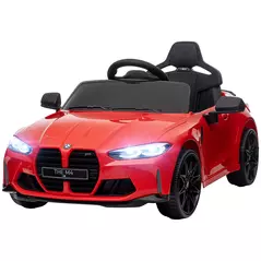 AIYAPLAY 12V BMW Licensed Kids Car, with Easy Transport, Remote Control, Suspension, Music, Horn, LED Lights, Red - 1