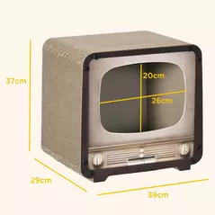 PawHut 2 in 1 TV Shape Cat Scratching Board House with Catnip, for Indoor Cats, Brown - 3