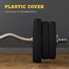 SPORTNOW 25kg Barbell Set, Adjustable Weights with Curl bar and Non-Slip Handle, for Women and Men Weight Lifting Training - 5