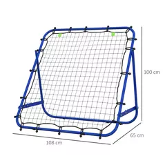 HOMCOM Adjustable Rebounder Net Kickback Target Goal for Teens Adults Training, Blue - 3