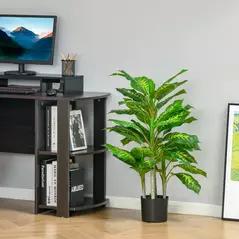 HOMCOM 2 PCs Artificial Evergreen Tree Fake Decorative Plant in Nursery Pot for Indoor Outdoor Décor, Green - 8