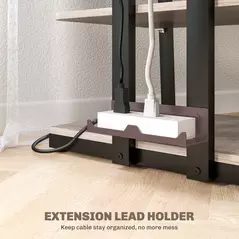 HOMCOM HiFi Stand, with Four Storage Shelves - Grey - 6