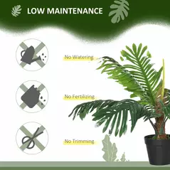 Outsunny 2 Pack 60cm Artificial Palm Tree Decorative Plant with Nursery Pot, Fake Tropical Tree for Indoor Outdoor Decor - 7