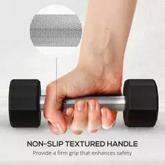 SPORTNOW Dumbbells Weights Set with 12-Sided Shape and Non-Slip Grip for Men Women Home Gym Workout, 2 x 2kg - 6