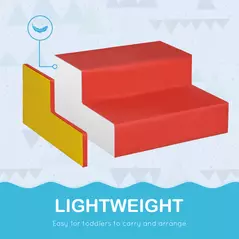 HOMCOM 6 Piece Soft Play Equipment for Kids Climb and Crawl, Red - 7