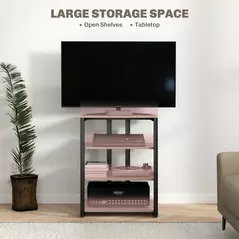 HOMCOM HiFi Stand, with Four Storage Shelves - Grey - 4