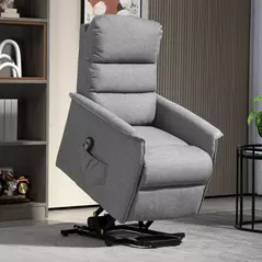 HOMCOM Electric Riser Recline Armchair, with Footrest - Grey - 2