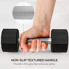 SPORTNOW Dumbbells Weights Set with 12-Sided Shape and Non-Slip Grip for Men Women Home Gym Workout, 2 x 4kg - 6