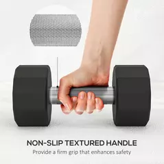 SPORTNOW Dumbbells Weights Set with 12-Sided Shape and Non-Slip Grip for Men Women Home Gym Workout, 2 x 6kg - 6