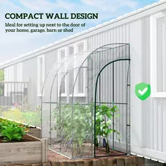 Outsunny 214cm x 118cm Walk-In Lean To Greenhouse, with Accessories - 5