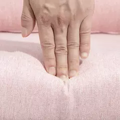 HOMCOM Swivel Linen Fabric Accent Chair for Living Room Contemporary Vanity Armchair with Adjustable Height Thick Cushion Lumbar Support Armrest for Bedroom Office Pink - 9