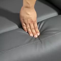 HOMCOM Faux Leather 70° Electric Riser Recliner Chair, Charcoal Grey - 9