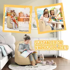 AIYAPLAY Kids Armchair, Bear Shaped Toddler Chair for Bedroom Playroom Living Room, Aged 18 Months to 3 Years - Khaki - 7