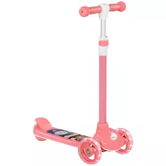 AIYAPLAY Kids 3 Wheel Scooter for 2-6 Years Old w/ Adjustable Height, LED Light, TPE Handlebar, Pink - 1