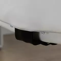 Vinsetto Armless Faux Leather Office Chair - White - 9