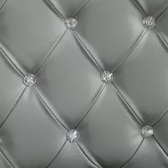 Vinsetto Office Chair Ergonomic 360° Swivel PU Diamante Padded Base 5 Castor Wheels for Home Work Grey - 8