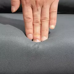 HOMCOM Swivel Microfibre Accent Chair for Living Room Contemporary Vanity Armchair with Adjustable Height Thick Cushion Lumbar Support Armrest for Bedroom Office Dark Grey - 9