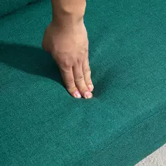 HOMCOM 2/3 Seater Sofa Bed, Convertible Bed Settee, Fabric Sofa Couch with 2 Cushions for Living Room, Guest Room, Green - 9