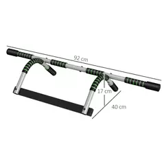 HOMCOM Doorway Pull up Bar, Door Frame Chin up Bar Push up Bar for Home Gym Upper Body Workout, No Drilling or Screws, Green - 3