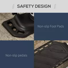 HOMCOM Portable Mini Stepper with LCD Display for Home Gym Office Exercise Workout, Black - 7