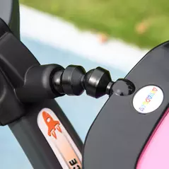 AIYAPLAY 3 in 1 Ride on Push Car, Cartoon Robot Theme Foot to Floor Slider w/ Handle Light Music Horn, Storage - Pink - 9