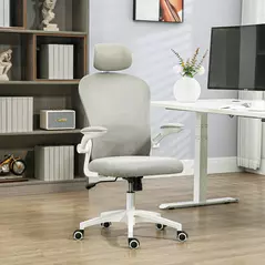 Vinsetto Multi-Adjustable Office Chair, with Lumbar Support, Headrest and Mesh Back - Grey - 2