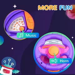 AIYAPLAY 3 in 1 Ride on Push Car, Cartoon Robot Theme Foot to Floor Slider w/ Handle Light Music Horn, Storage - Pink - 7