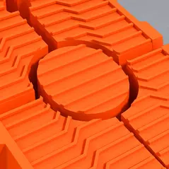 DURHAND 2 PCs Car Ramps Heavy Duty 2.5 Ton Motorhome Levelling Ramps, Plastic Garage Workshop Car Lift, Portable Automotive Vehicle Campervan Car Ramp, Orange - 9