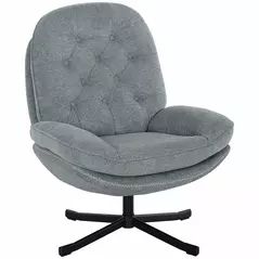 HOMCOM Relaxed Swivel Armchair - Grey - 1
