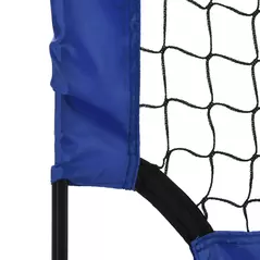 HOMCOM Set of 2 Football Goal Net 6 x 3 ft Foldable Outdoor Sport Training Teens Adults Football with Carrying Bag Blue - 9
