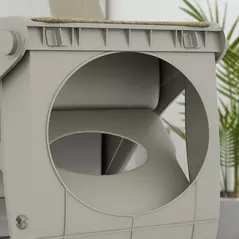 PawHut Foldable Pet Stairs 3 Steps with Non-slip Mats for Small Dogs, Grey - 8