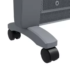 HOMCOM Mica Electric Space Heater, Portable Heater for Home with 2 Heat Settings, Living Room, Study, Garage, Adjustable Temperature 18-30°C, 1000W/2000W, Grey - 9