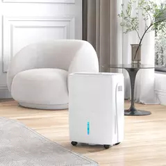 HOMCOM 30L/Day Dehumidifier with Auto-Clean Filter, Continuous Drainage, 4L Water Tank, 24H Timer, Digital Humidity Display, Dehumidifier for Home Damp, Bedroom, Condensation, Mould, Laundry Drying - 2