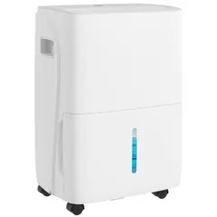HOMCOM 30L/Day Dehumidifier with Auto-Clean Filter, Continuous Drainage, 4L Water Tank, 24H Timer, Digital Humidity Display, Dehumidifier for Home Damp, Bedroom, Condensation, Mould, Laundry Drying - 1