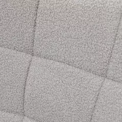 HOMCOM Berber Fleece Nursery Glider Rocker for Nursing, Wingback Rocking Chair for Living Room, Light Grey - 7