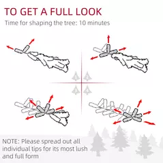 HOMCOM 5ft Bushy Snow-Flocked Artificial Christmas Tree, with LED Lights - 8