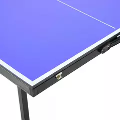 HOMCOM Folding 5ft Mini Compact Table Tennis Top Ping Pong Table Set Professional Net Games Sports Training Play Blue - 7