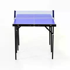 HOMCOM Folding 5ft Mini Compact Table Tennis Top Ping Pong Table Set Professional Net Games Sports Training Play Blue - 8