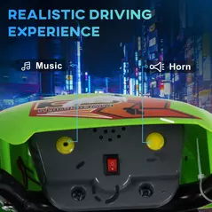 HOMCOM 6V Kids Child Electric Motorbike Ride on Motorcycle Scooter Children Toy Gift for 3-6 Years (Green) - 4