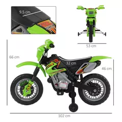 HOMCOM 6V Kids Child Electric Motorbike Ride on Motorcycle Scooter Children Toy Gift for 3-6 Years (Green) - 3