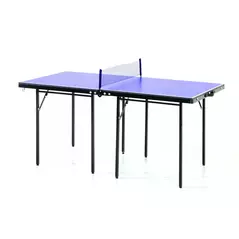 HOMCOM Folding 5ft Mini Compact Table Tennis Top Ping Pong Table Set Professional Net Games Sports Training Play Blue - 4