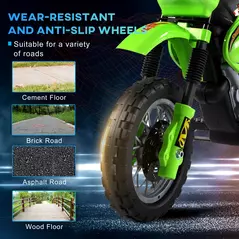 HOMCOM 6V Kids Child Electric Motorbike Ride on Motorcycle Scooter Children Toy Gift for 3-6 Years (Green) - 6