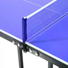 HOMCOM Folding 5ft Mini Compact Table Tennis Top Ping Pong Table Set Professional Net Games Sports Training Play Blue - 6