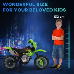 HOMCOM 6V Kids Child Electric Motorbike Ride on Motorcycle Scooter Children Toy Gift for 3-6 Years (Green) - 8