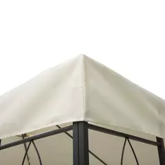 Outsunny 3x4m Gazebo Replacement Roof Canopy 2 Tier Top UV Cover Garden Patio Outdoor Sun Awning Shelters Cream (TOP COVER ONLY) - 7