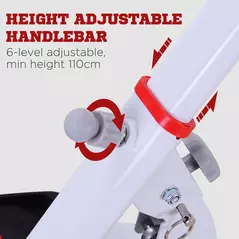 HOMCOM Stepper w/ Handle Hand Grip Workout Fitness Machine For Fitness Aerobic Exercise Home Gym Red - 5