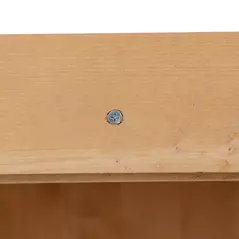 Outsunny Small Shed, Wooden Garden Shed with Openable Hinged Roof and Removable Shelf, Outdoor Tool Storage Cabinet Chest with Double Doors, 74 x 43 x 88 cm, Natural Wood Finish - 7